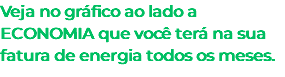 Veja no gráfico ao lado a ECONOMIA que você terá na sua fatura de energia todos os meses.